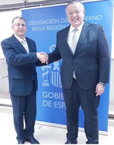 El presidente del Consejo Escolar de la Región de Murcia visita al delegado del Gobierno
