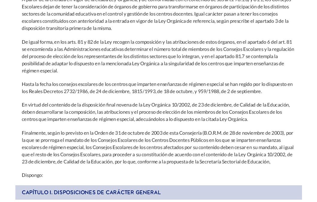 Orden 2005 01 20 CjosEscs Rég Especial